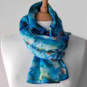 Blue Garden Scarf - larger sized